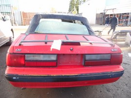1989 FORD MUSTANG LX RED CONV 2.3L AT F18051